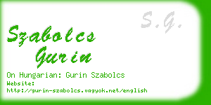 szabolcs gurin business card